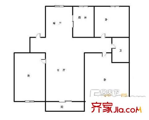 長(zhǎng)沙市營(yíng)山巷52戶型圖3室2廳 戶型圖 3室2廳2衛(wèi)1廚