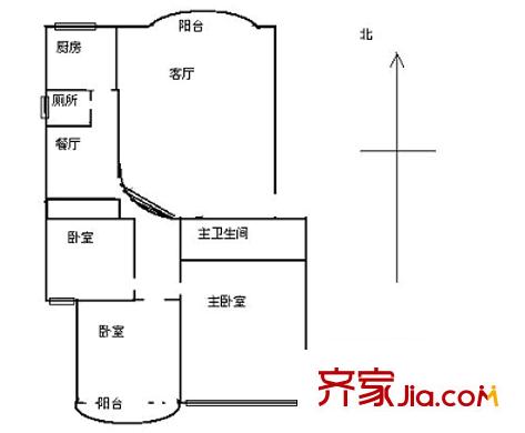 中江置業(yè)戶型圖3室2廳2衛(wèi)1廚  戶型圖 3室2廳2衛(wèi)1廚