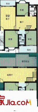 長江雅園戶型圖5室2廳1衛(wèi)1廚