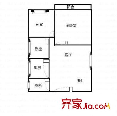 政華嘉園 3室 戶型圖