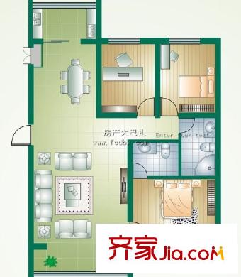 政華嘉園 3室 戶型圖