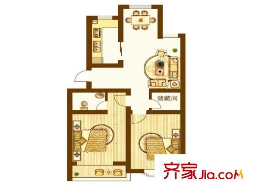 招標(biāo)局宿舍戶型圖3室2廳  戶型圖 3室2廳1衛(wèi)1廚