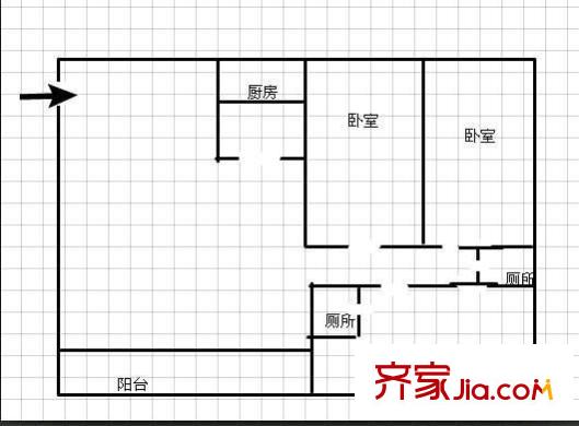 華翼府戶型圖3室2廳2衛(wèi)1廚 戶型圖 3室2廳2衛(wèi)1廚