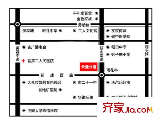 云鼎公館二期交通圖