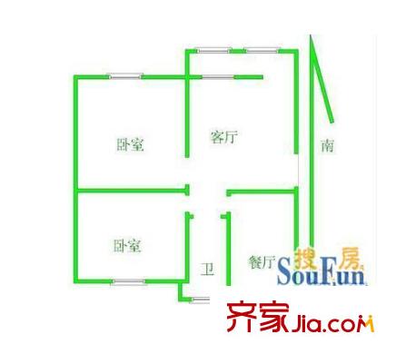西園北里戶型圖 2室2廳 戶型圖 2室2廳1衛(wèi)1廚