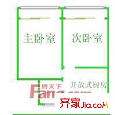 凱達(dá)園戶型圖2室1廳1衛(wèi)1廚 戶型圖 2室1廳1衛(wèi)1廚