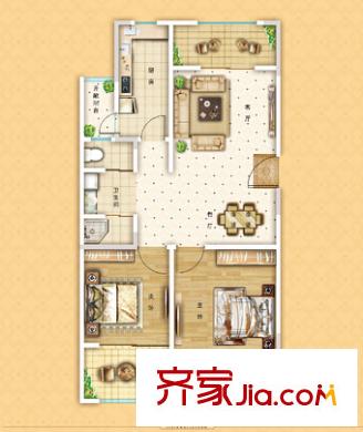 金象家園戶型圖2室2廳 戶型圖 2室2廳1衛(wèi)1廚