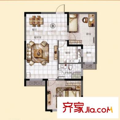 金象家園戶型圖2室2廳 戶型圖 2室2廳1衛(wèi)1廚
