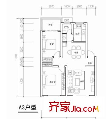 景環(huán)小區(qū)戶(hù)型圖2室2廳 戶(hù)型圖 2室2廳1衛(wèi)1廚