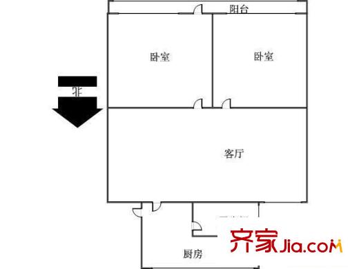 東塘水電院宿舍戶型圖2室1廳1衛(wèi)1廚  戶型圖 2室1廳1衛(wèi)1廚