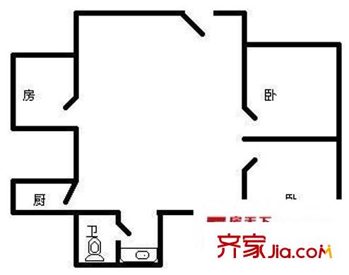 天潤花園 3室 戶型圖