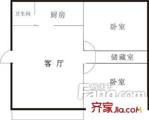 吉景小區(qū)戶型圖2室1廳 戶型圖 2室1廳1衛(wèi)1廚