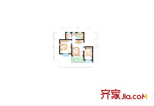 金達(dá)家園戶(hù)型圖3室2廳  戶(hù)型圖 3室2廳2衛(wèi)1廚