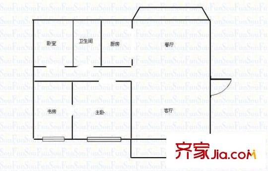中江置業(yè)戶型圖3室2廳2衛(wèi)1廚 戶型圖 3室2廳2衛(wèi)1廚