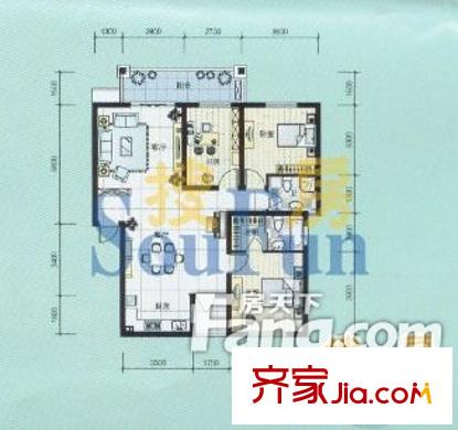 紫云軒戶型圖3室2廳 戶型圖 3室2廳2衛(wèi)1廚