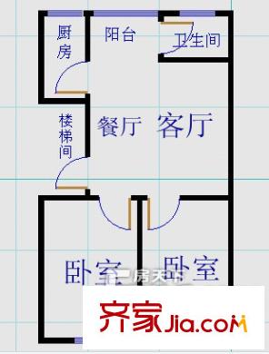 板橋小區(qū)戶型圖2室2廳 戶型圖 2室2廳1衛(wèi)1廚