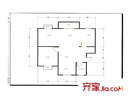 招標(biāo)局宿舍戶型圖3室2廳  戶型圖 3室2廳2衛(wèi)1廚