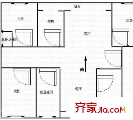 中江麗晶苑戶型圖2室2廳 戶型圖 2室2廳1衛(wèi)1廚