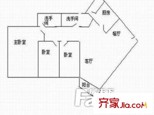 香巴圣地戶型圖3室2廳 戶型圖 3室2廳2衛(wèi)1廚