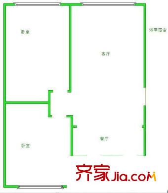 煙草公司宿舍戶型圖2室2廳1衛(wèi)1廚 戶型圖 2室2廳1衛(wèi)1廚