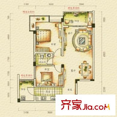 綠雅園戶型圖3室2廳2衛(wèi)1廚  戶型圖 3室2廳2衛(wèi)1廚