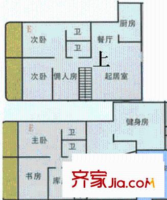 凱達(dá)園戶型圖3室2廳4衛(wèi)1廚