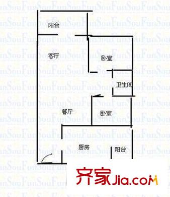 景環(huán)小區(qū)戶型圖2室2廳 戶型圖 2室2廳1衛(wèi)1廚