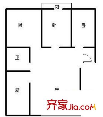 雅塘村社區(qū)戶型圖3室2廳1衛(wèi)1廚  戶型圖 3室2廳1衛(wèi)1廚