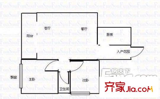 交通局宿舍戶型圖2室2廳 戶型圖 2室2廳1衛(wèi)1廚