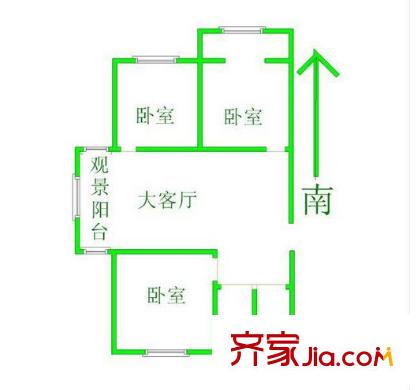 交通局宿舍戶型圖3室2廳 戶型圖 3室2廳2衛(wèi)1廚