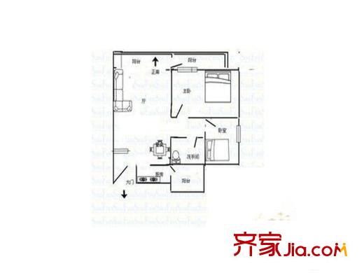 錦苑小區(qū)戶型圖2室2廳  戶型圖 2室2廳1衛(wèi)1廚