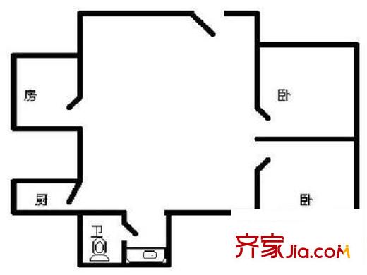 天潤(rùn)花園戶型圖3室1廳1衛(wèi)1廚 戶型圖 3室1廳1衛(wèi)1廚