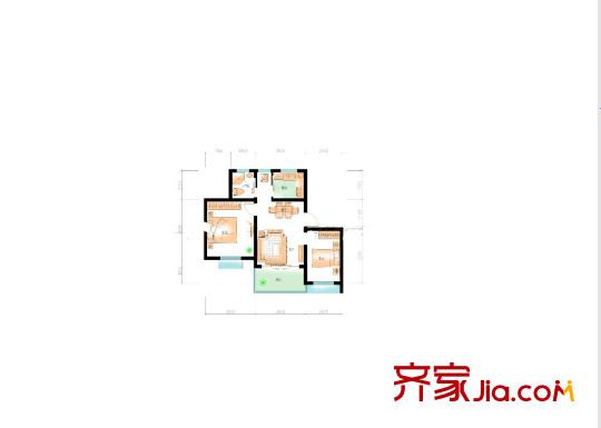 金達家園戶型圖3室2廳  戶型圖 3室2廳2衛(wèi)1廚