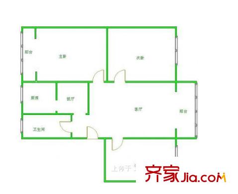 三零一佳園戶型圖3室2廳 戶型圖 3室2廳2衛(wèi)1廚