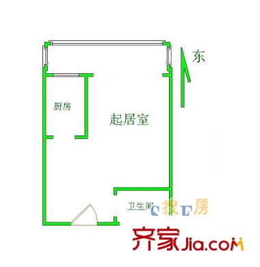 三零一佳園戶型圖1室1廳 戶型圖 1室1廳1衛(wèi)1廚