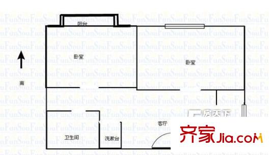 三零一佳園戶型圖2室1廳 戶型圖 2室1廳1衛(wèi)1廚