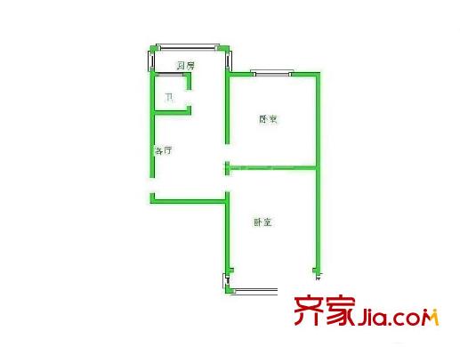 鹽業(yè)公司宿舍戶型圖2室2廳  戶型圖 2室2廳1衛(wèi)1廚