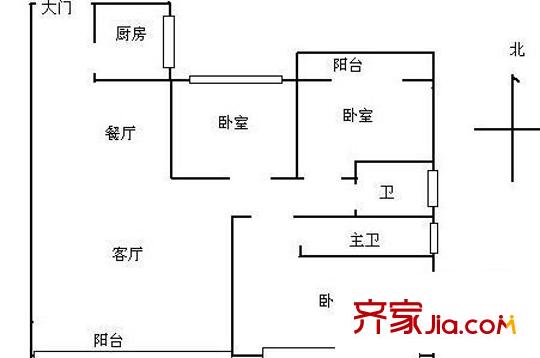 省地稅局單位房戶型圖3室2廳2衛(wèi)1廚  戶型圖 3室2廳2衛(wèi)1廚