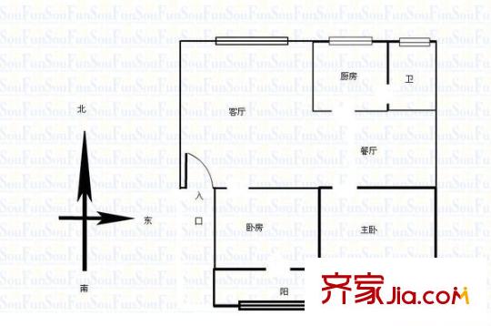 雅塘村社區(qū)戶型圖2室2廳1衛(wèi)1廚  戶型圖 2室2廳1衛(wèi)1廚