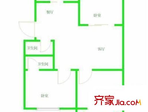美寓明城戶型圖3室2廳2衛(wèi)1廚 戶型圖 3室2廳2衛(wèi)1廚
