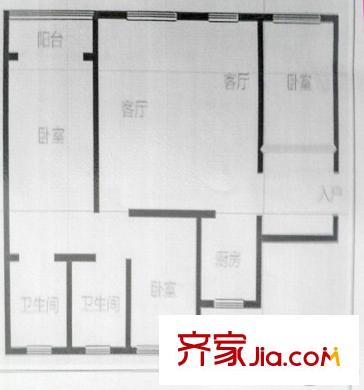 錦苑小區(qū)戶型圖3室2廳 戶型圖 3室2廳1衛(wèi)1廚