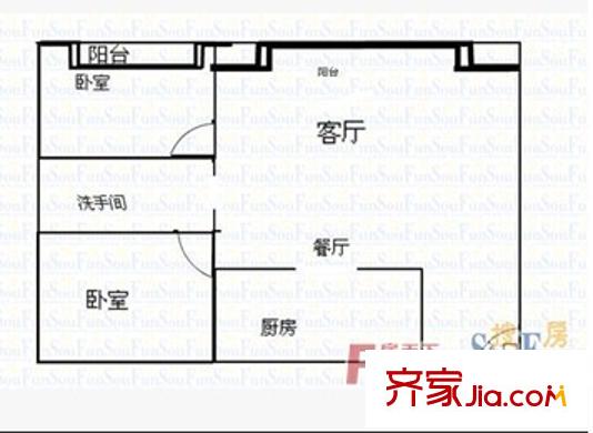 錦苑小區(qū)戶型圖2室2廳 戶型圖 2室2廳1衛(wèi)1廚