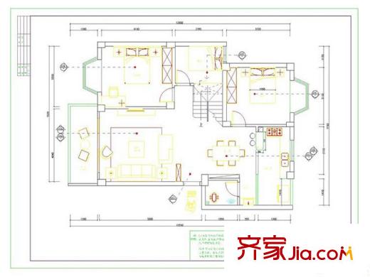 湘繡研究所宿舍戶型圖4室2廳  戶型圖 4室2廳2衛(wèi)1廚