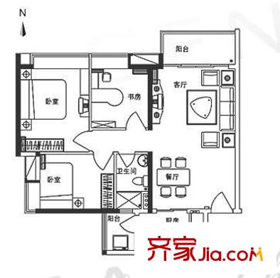 地稅五分局宿舍戶型圖3室2廳2衛(wèi)1廚  戶型圖 3室2廳2衛(wèi)1廚