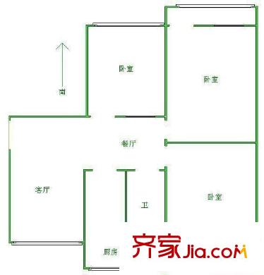 地稅五分局宿舍戶型圖3室2廳2衛(wèi)1廚  戶型圖 3室2廳2衛(wèi)1廚