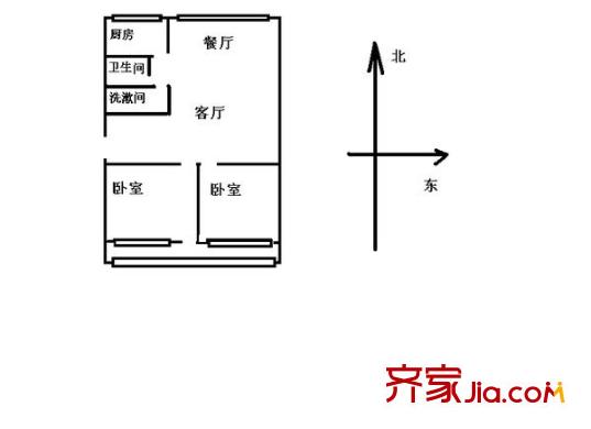 省地稅局單位房戶型圖2室2廳1衛(wèi)1廚  戶型圖 2室2廳1衛(wèi)1廚
