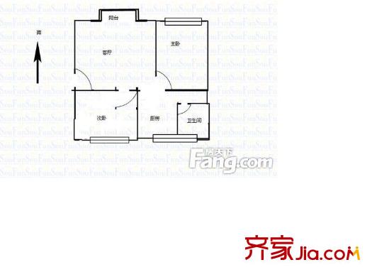 湘繡研究所宿舍戶型圖2室2廳  戶型圖 2室2廳1衛(wèi)1廚