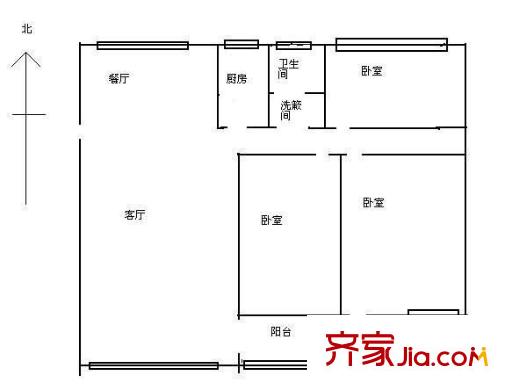 地稅五分局宿舍戶型圖3室2廳2衛(wèi)1廚  戶型圖 3室2廳2衛(wèi)1廚