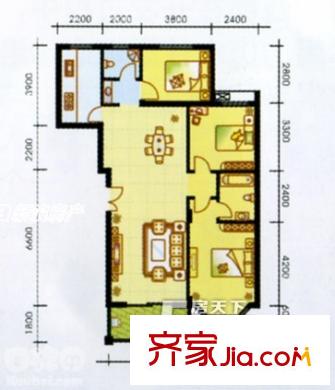 靜園山莊戶型圖3室1廳1衛(wèi)1廚 戶型圖 3室1廳1衛(wèi)1廚