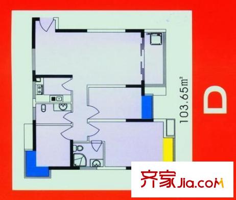 鴻運凱旋國際戶型圖3室2廳 戶型圖 3室2廳2衛(wèi)1廚